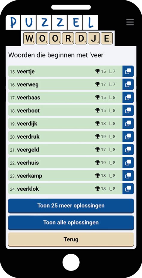 Puzzelwoorden voor hoofd .